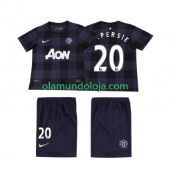 Camisola Manchester United V PERSIE 20 2013 2014 Retro Criança Equipamento Segundo Manga Curta